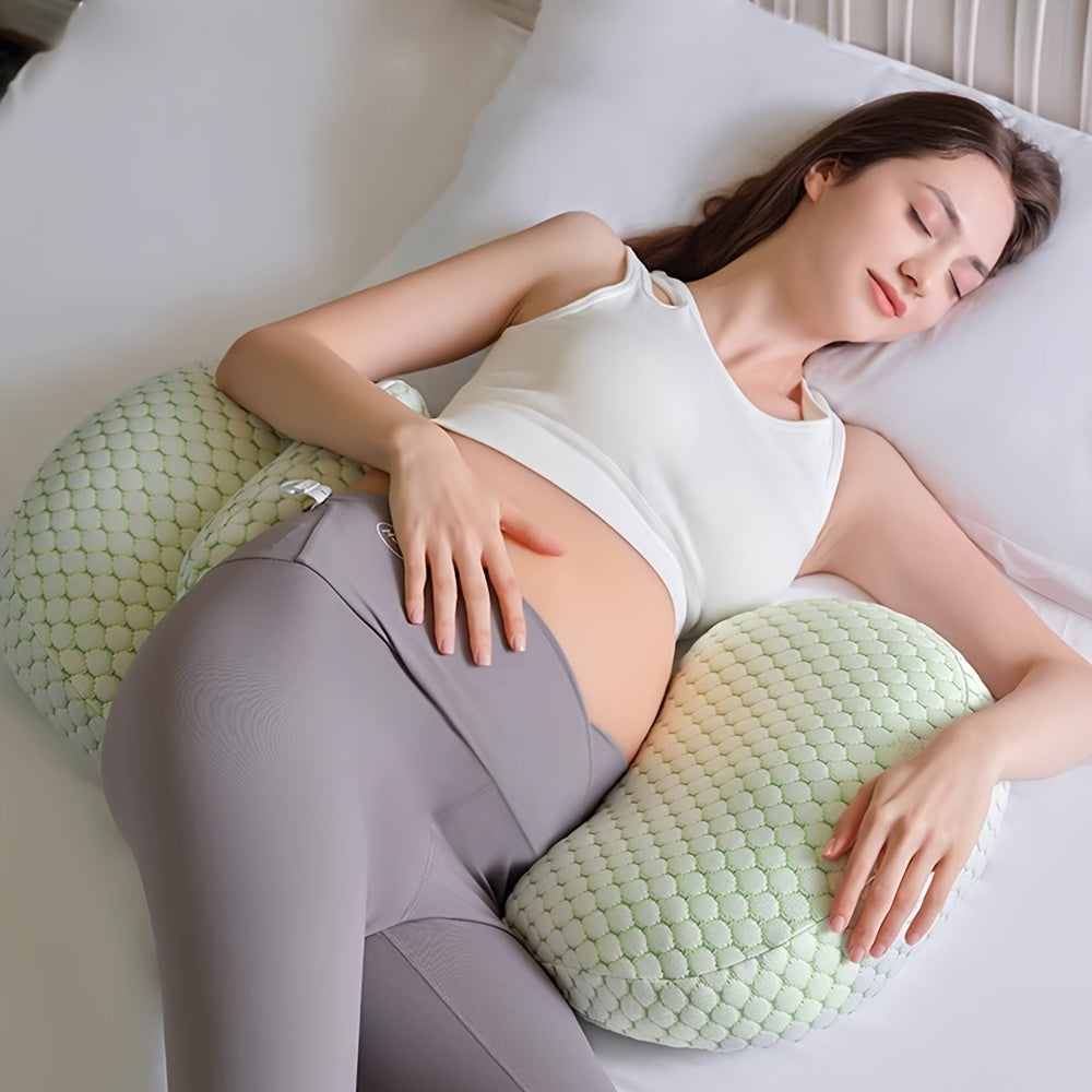 Adjustable & Removable Cover Maternity Pillow - Soft Polyester Full Body Pregnancy Cushion with H/U Shape Convertibility for Back, Belly & Leg Support - Ideal Gift for Mothers-to-Be