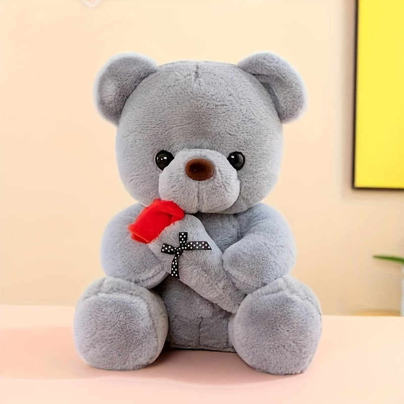 Cuddly Rose Bear Plush Toy - Charming And Hug-Worthy, Ideal For Valentine'S Day & Birthday Celebrations, Made With Soft Cotton