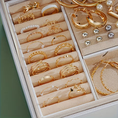 86-Piece Elegant Vintage Jewelry Set - Multi-Layer Necklaces, Stud Earrings, Rings, Four-in-One Assortment For Women, Ideal For Daily Wear, Commuting, Birthday Gift (Box Not Included)