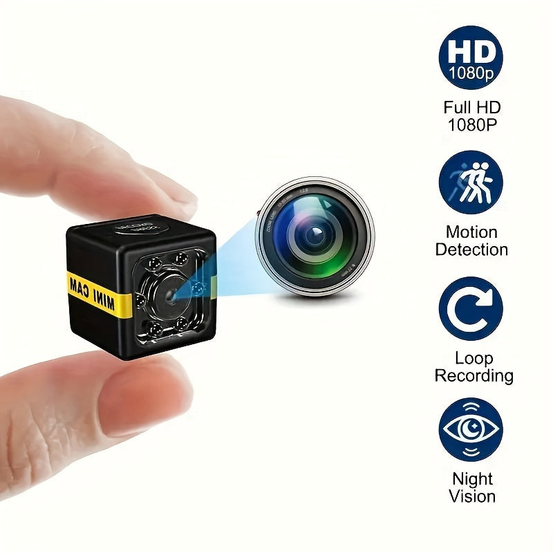 Mini Camera, Hidden Camera 1080P, Nanny Cam Full HD With Night Vision Motion Activation For Indoor Outdoor Covert Security