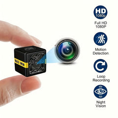 Mini Camera, Hidden Camera 1080P, Nanny Cam Full HD With Night Vision Motion Activation For Indoor Outdoor Covert Security