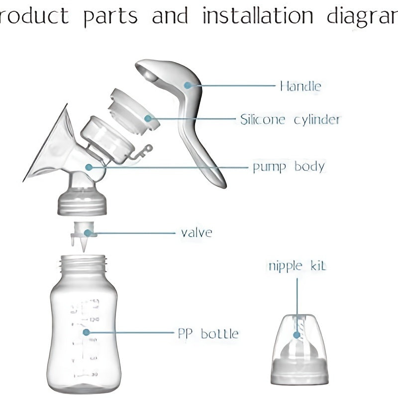 1pc Single Manual Breast Pump - Effortless Nipple Suction for Seamless Breastfeeding - Easy-to-Use, Gentle & Portable - The Ultimate Gift for New Moms on Christmas, Halloween, Thanksgiving