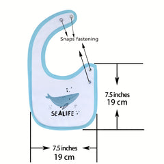 6-Piece Set of Cartoon Soft Feeding Bibs - Easy-Adjust Snap Closure for a Secure Fit, Spill-Proof and Stain-Resistant for Messy Mealtime - Perfect for Daily Use and On-the-Go