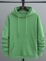 Men's Stretch Hoodie with Kangaroo Pocket: Regular Fit, Knit Fabric for Autumn/Winter - Durable & Street-Style