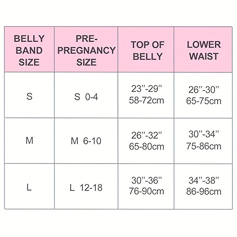 2 Pcs of Soft & Strong Support for Pregnancy: High Stretch Maternity Belly Bands (White & Black) Christmas, Halloween, Thanksgiving Day Gift