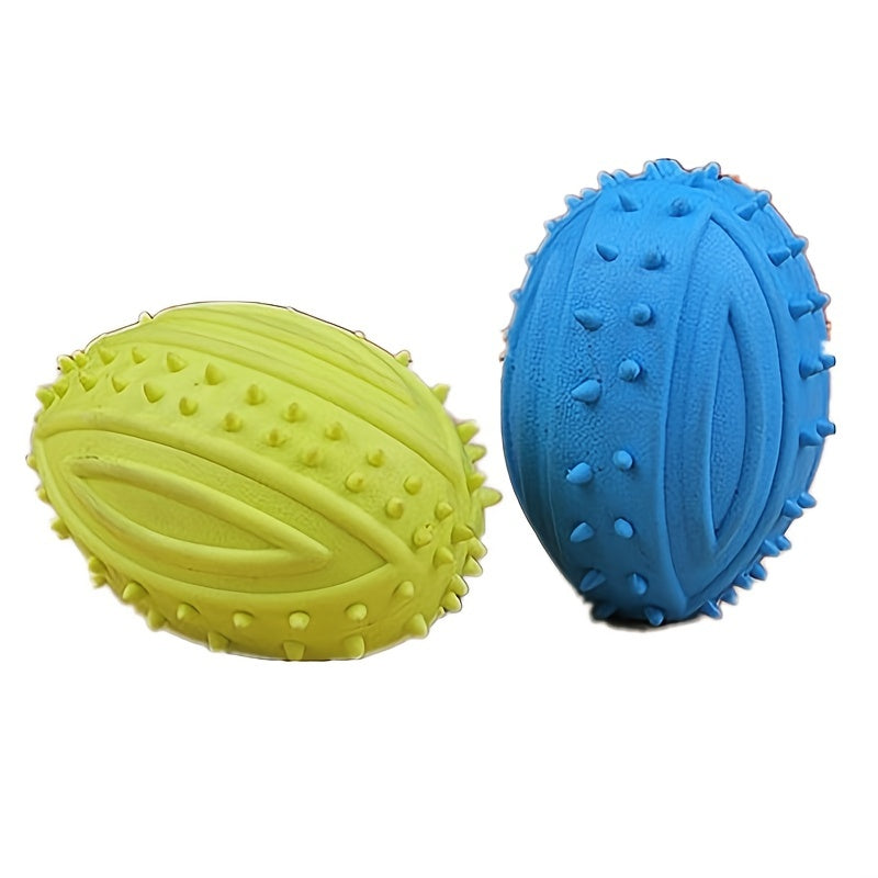 1pc Durable Rubber Rugby Toy for Dogs and Cats - Interactive and Bite Resistant Pet Sound Toy - Kerala Elegance