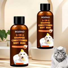 Nourishing Coconut Pet Care 3-in-1 Shampoo - Deep Cleans, Moisturizes, Glossy Coat - Gentle & Safe for Cats and Dogs of All Sizes