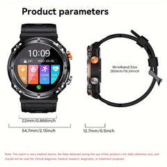 Outdoor Smart Watch(Answer/Dial Calls), Waterproof Sport Smartwatch For IPhone And Android Phones, Fitness Tracker Watch With Multi-Sport Modes/Music-Control/Alarm Clock/Long Battery Life/Good Gifts For Men