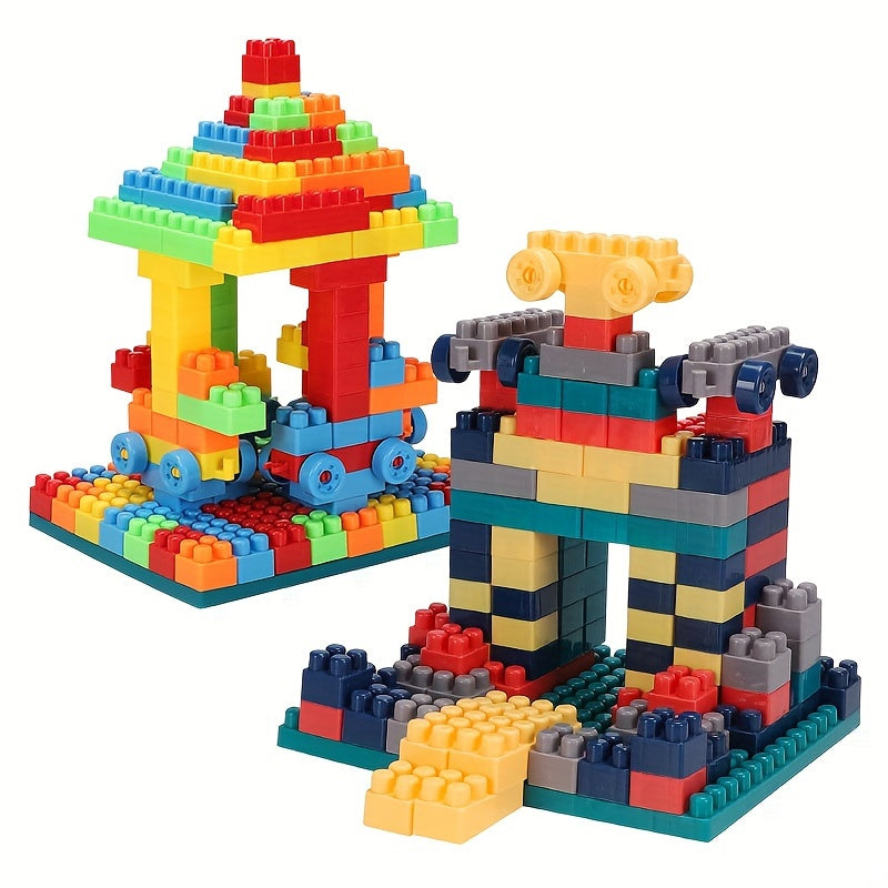 205pcs Deluxe Building Bricks Set - Ignite Imagination & Learning - Unisex DIY Creative Play - Multicolored Refill Pack - Perfect Educational Gift for Halloween & Christmas