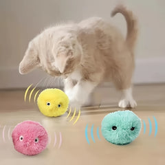 Chirping Ball Interactive Cat Plush Toy Ball - Squeaky Sound Training Toy For Cats - Fun Pet Toy Ball For Playtime And Exercise - Kerala Elegance