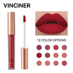 12 colors Matte Velvet Lip Glaze - Long Lasting, Waterproof, Non-Sticky, Smudge Proof Liquid Lipstick Valentine's Day Gifts