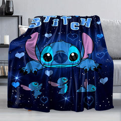 Disney Stitch Cartoon Blanket, Cute Warm Blanket, Living Room Home Decoration Sofa Four Seasons Travel