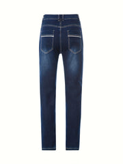 Mens High Stretch Classic Jeans - Fashionable Street Style - Comfortable Fit & Durable Design - Chic Casual Wear for Everyday