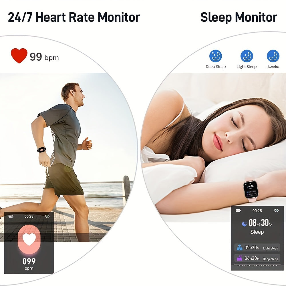 P32 smartwatch, female and male fitness activity tracker, smartwatch with multiple sports modes, suitable for Android/iOS smartphone