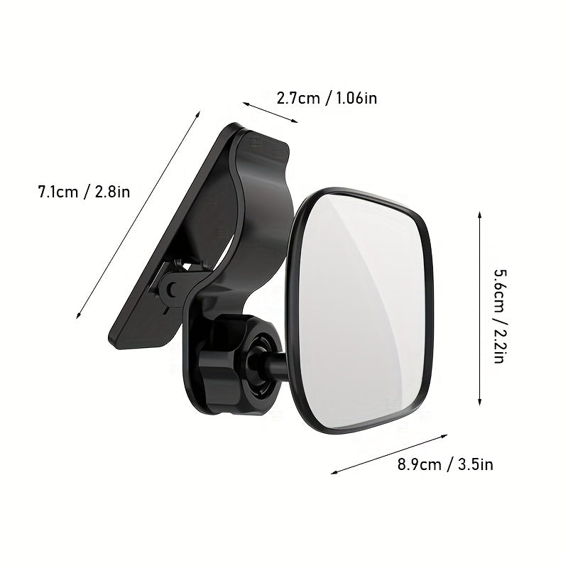 Car Rear View Mirror, Adjustable Automotive Interior Rearview Mirror, Right Wide Angle Convex Mirror For Backseat Cars SUVs Trucks, Car Interior Accessories