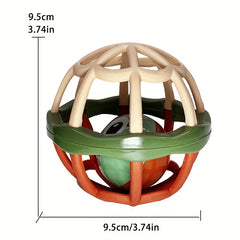 Enlightenment Soft Plastic Rattling Ball for Babies - Infant Teether Rattle Toy, Grip Training, Soothing & Educational, 0+ Months