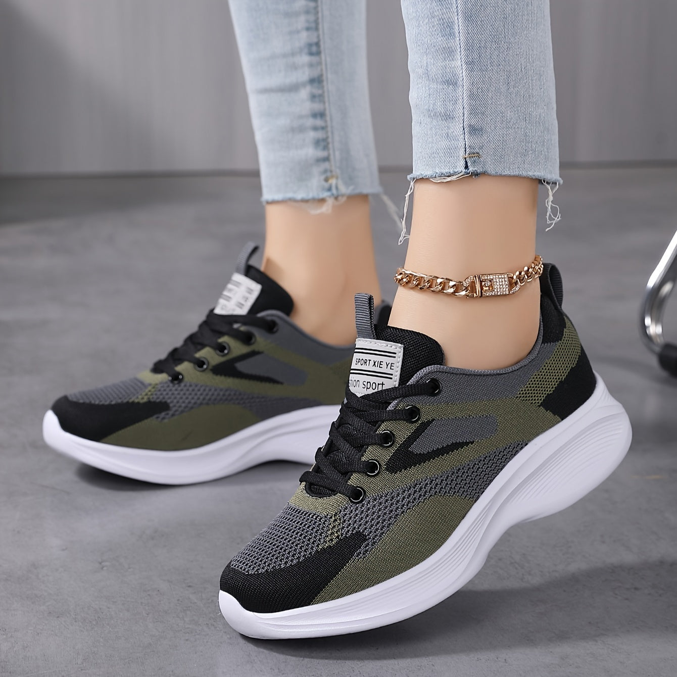 Women's Breathable Mesh Sneakers, Casual Lace Up Outdoor Shoes, Comfortable Low Top Sport Shoes