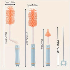 3pcs/set, Bottle Cleaner, Pacifier Bottle Cleaning Brush, Straw Brush, Silicone Cleaning Brush Easter Gift