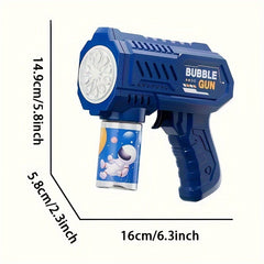 Bubble Gun: Outdoor Electric Toy with Light Effects, Suitable for Beaches, Pools, And Parties - No Batteries Or Liquids Included