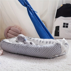 1pc, Folding Detachable And Washable, All Cotton Material, Portable Anti-pressure Baby Bionic Full Release Baby Pillow Travel Crib, Baby Portable Anti-pressure Crib