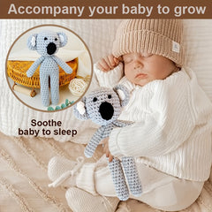 Handcrafted Koala Plush Toy For Babies - Soft Cotton, Bite-Safe, Perfect Newborn Gift & Collectible