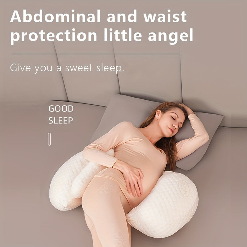 Pregnancy Pillow For Pregnant Women, Soft Pregnancy Body Pillow, Support For Back, Hips, Legs, With Detachable And Adjustable Pillow Cover