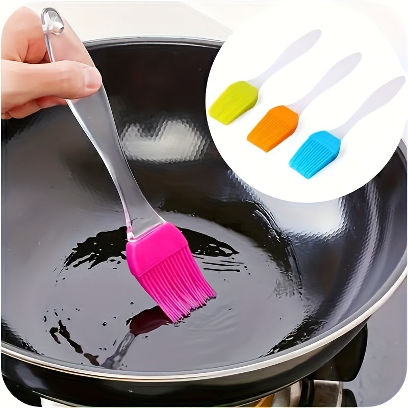 6pcs/set, Thickened Silicone Brush Baking Brush, Outdoor Barbecue BBQ Sauce Brush, Oil Brush, Barbecue Brush, Kitchen Supplies, Kitchen Accessories, BBQ Accessories