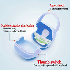 Portable Pacifier Case, Cute Anti-drop Pacifier Holder, Christmas Halloween Thanksgiving Day Easter New Year's Gift