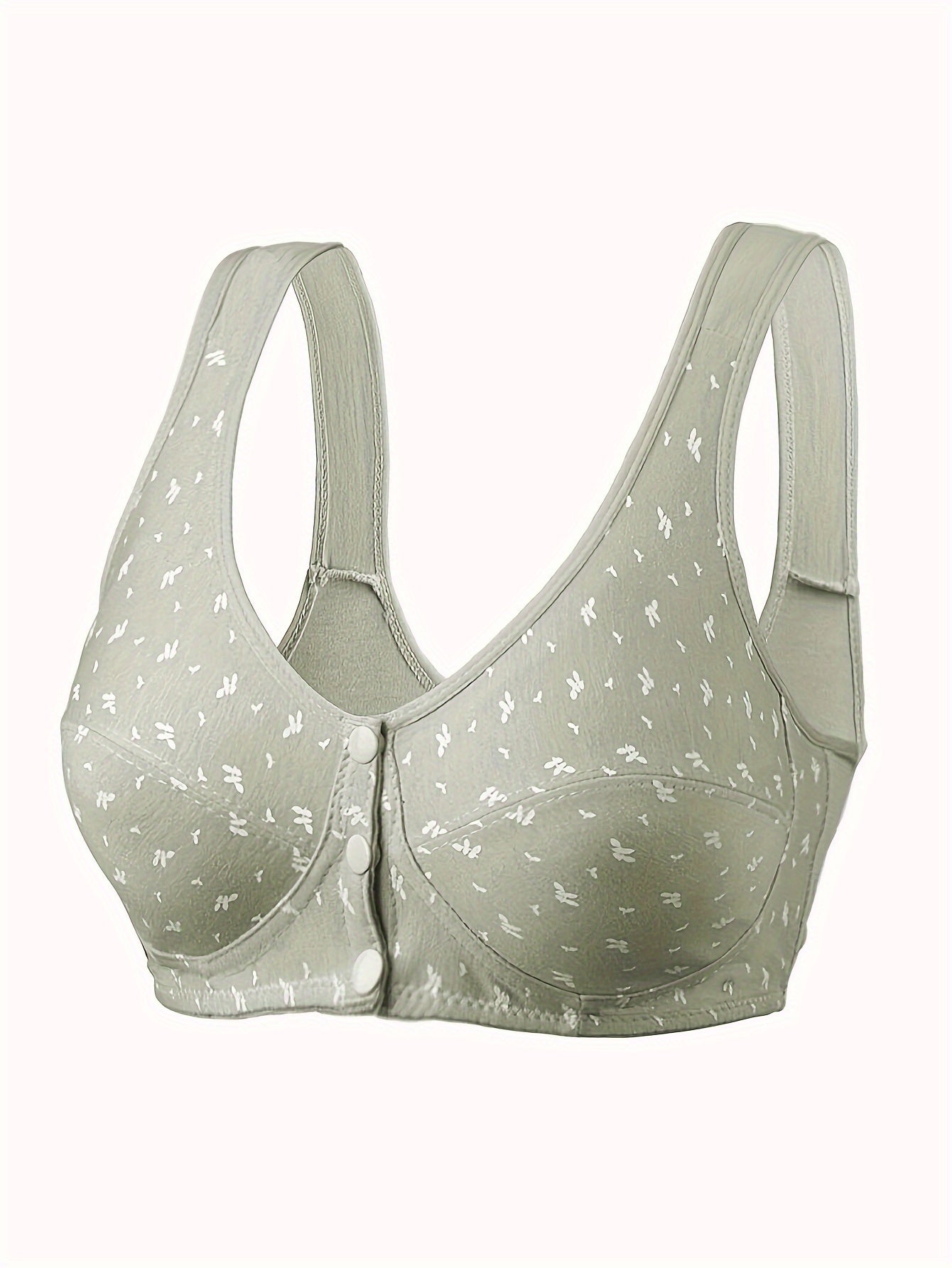 Ultra-Comfortable Wireless Front Buckle Bra - Ventilated & Seamless Full Coverage - Stylish Womens Lingerie for Everyday Wear