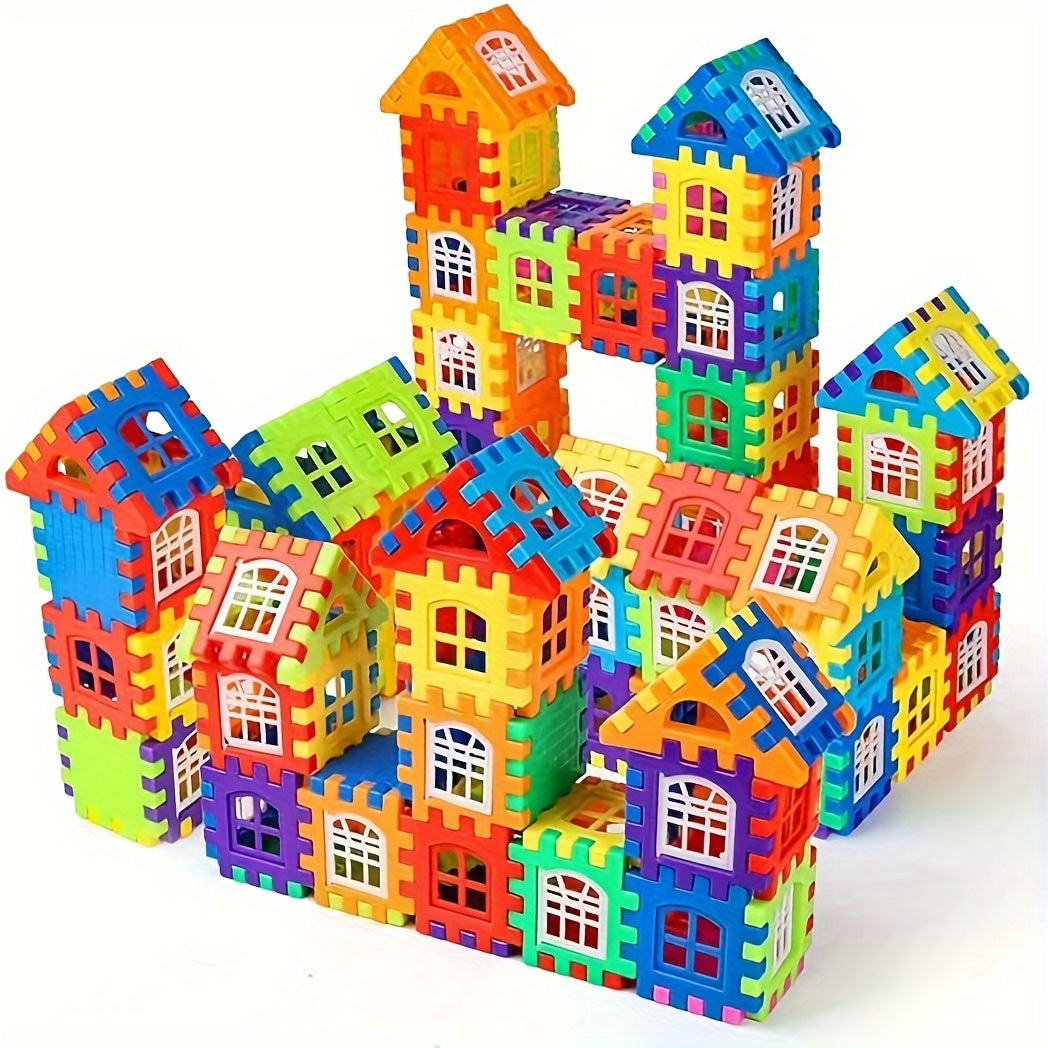 100pcs House Assembly Building Blocks, Large Size, Creative Square Block Building Blocks, Basic Assembly Building Blocks, Educational DIY Assembly Toys, Birthday Gifts Christmas, Halloween Gift