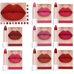 Velvet Matte Lipstick Set, 15 Colors, Long-Lasting, Non-Stick Cup, Waterproof Moisturizing Lip Gloss, Fashion Classic Shades For Daily & Date, Perfect Women's Gift