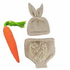 Adorable Newborn Rabbit Costume - Perfect for Baby Photography & Crochet Bunny Knitting!