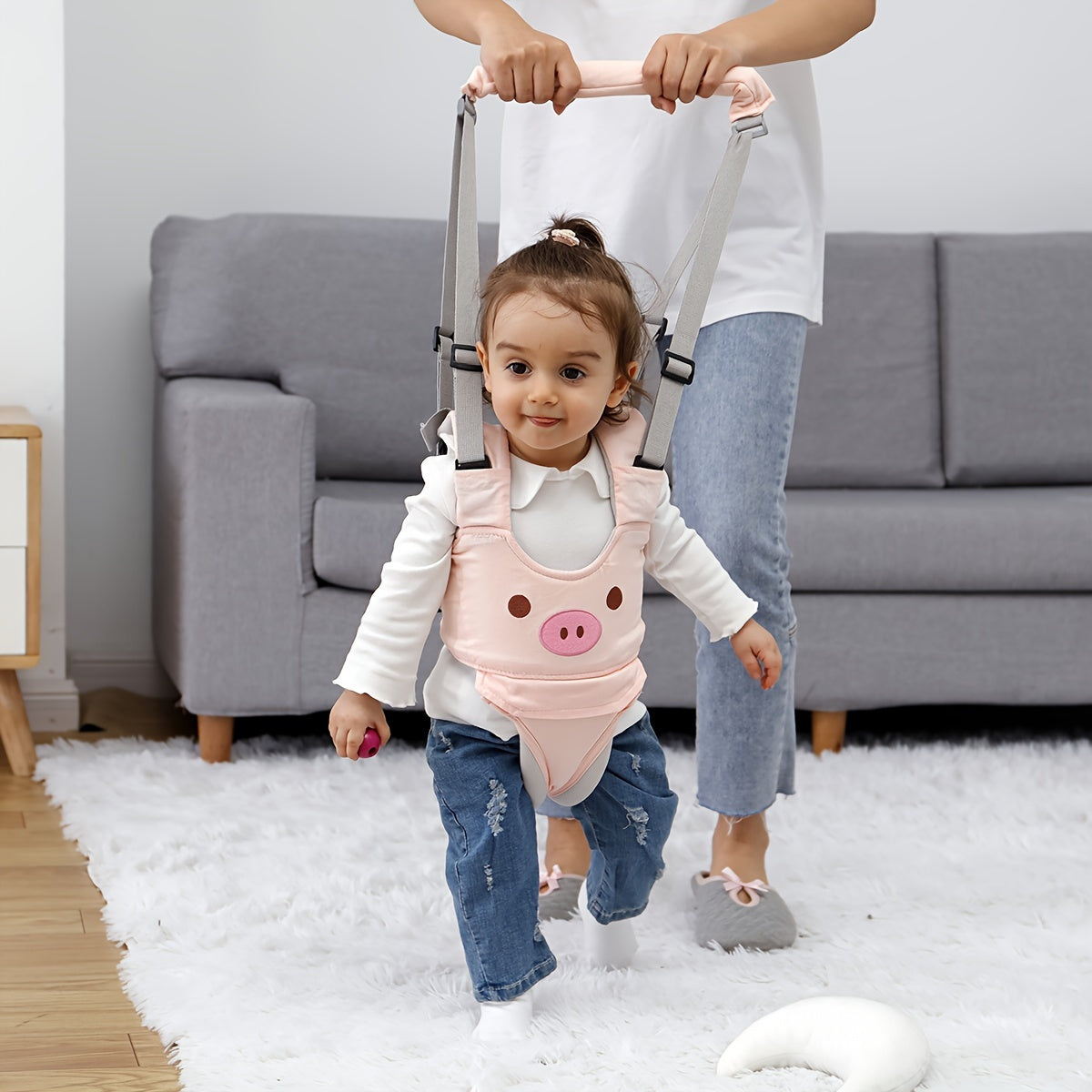 Baby Walking Harness, Adjustable Toddler Walking Assistant, Breathable Cotton Safety Stand Up & Walking Learning Helper for 0-3 Years Old - 1pc