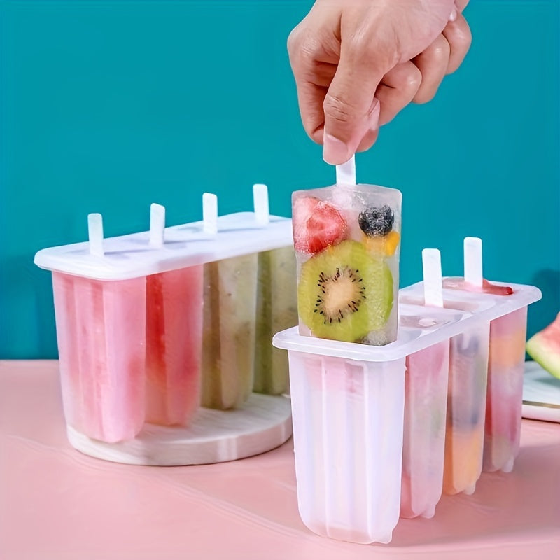 1pc/3pcs Ice Cream Popsicle Mold, DIY Ice Cream Machine Homemade Ice Box With Plastic Stick Ice-lolly Mold Ice Cube Tray Kitchen Gadgets