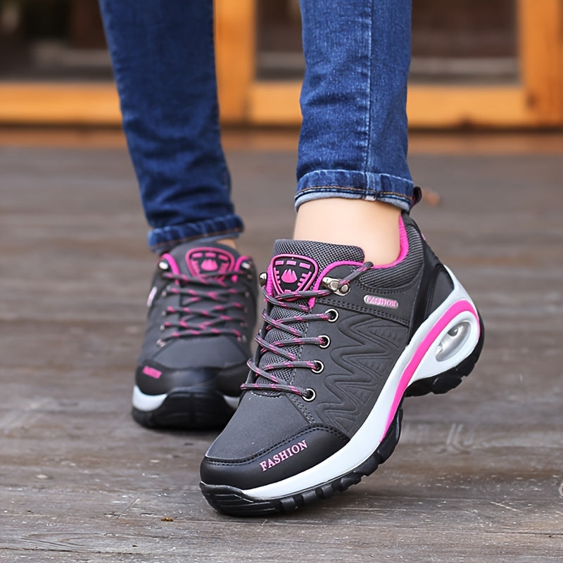 Womens Trendy Air Cushioned Sneakers - Advanced Shock Absorption for Outdoor Running & Travel - Lightweight, Comfortable & Stylish Sports Shoes