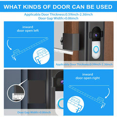 Anti-Theft Video Doorbell Mount Compatible with Video Doorbell 1/2/3/3 Plus/4/Pro/Pro 2