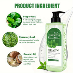 500ml Rosemary Peppermint Shampoo - Deep Cleansing, Strengthens Hair, Healthy Hair Penetrates Root To Tip