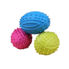 1pc Durable Rubber Rugby Toy for Dogs and Cats - Interactive and Bite Resistant Pet Sound Toy - Kerala Elegance