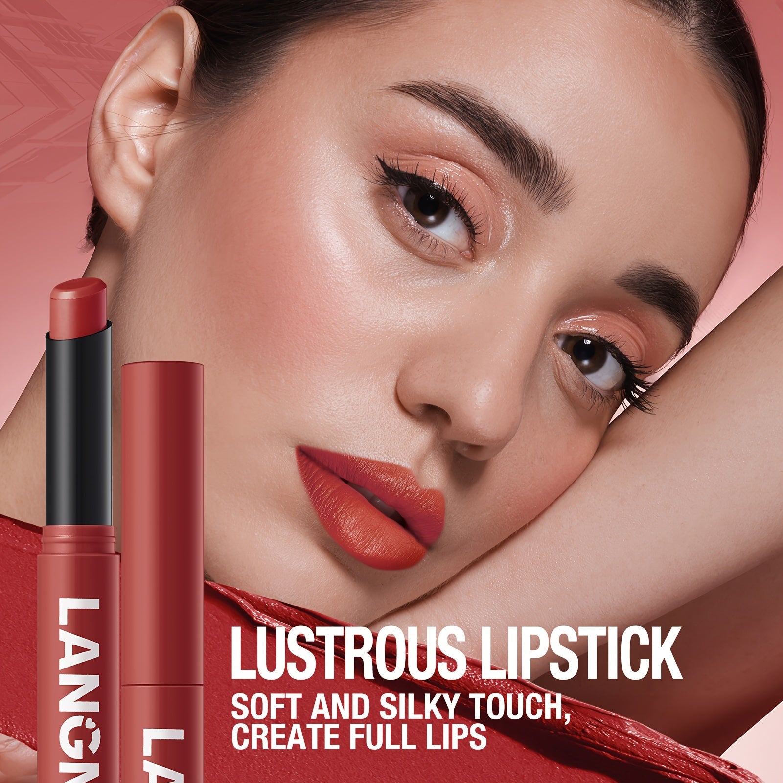 LANGMANNI 12 Color Lip Sticks: Luxurious Matte Lip Sticks with Shimmering Finish, Waterproof, Long-Lasting, and Moisturizing, Suitable for Vibrant Orange, Berry, Mixed, Pink, and Red Tones for Fuller Lips