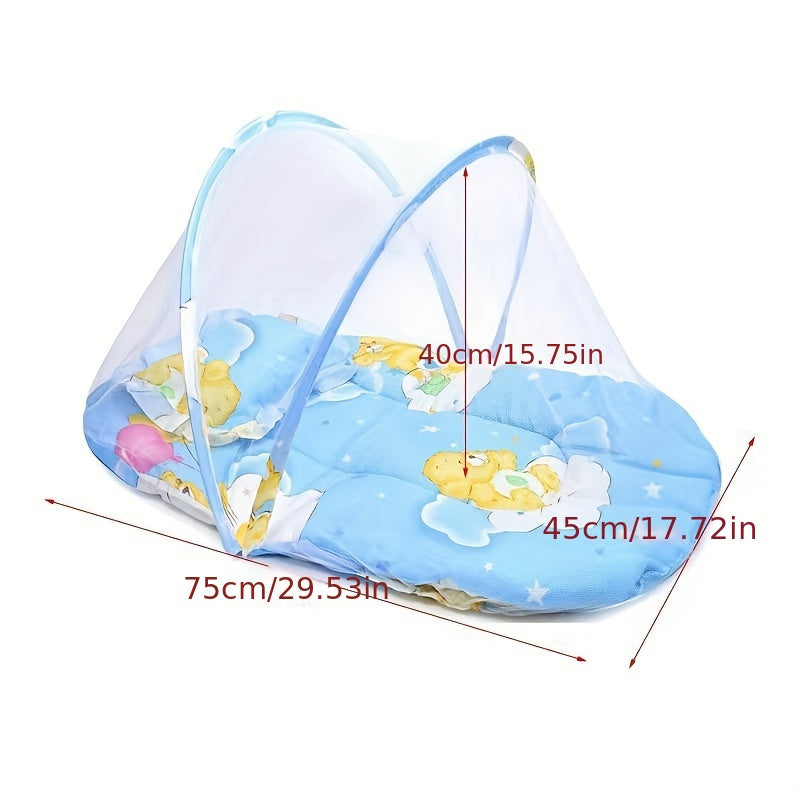 Foldable Mosquito Net With Cotton Mattress Pillow, No Installation Required For Summer