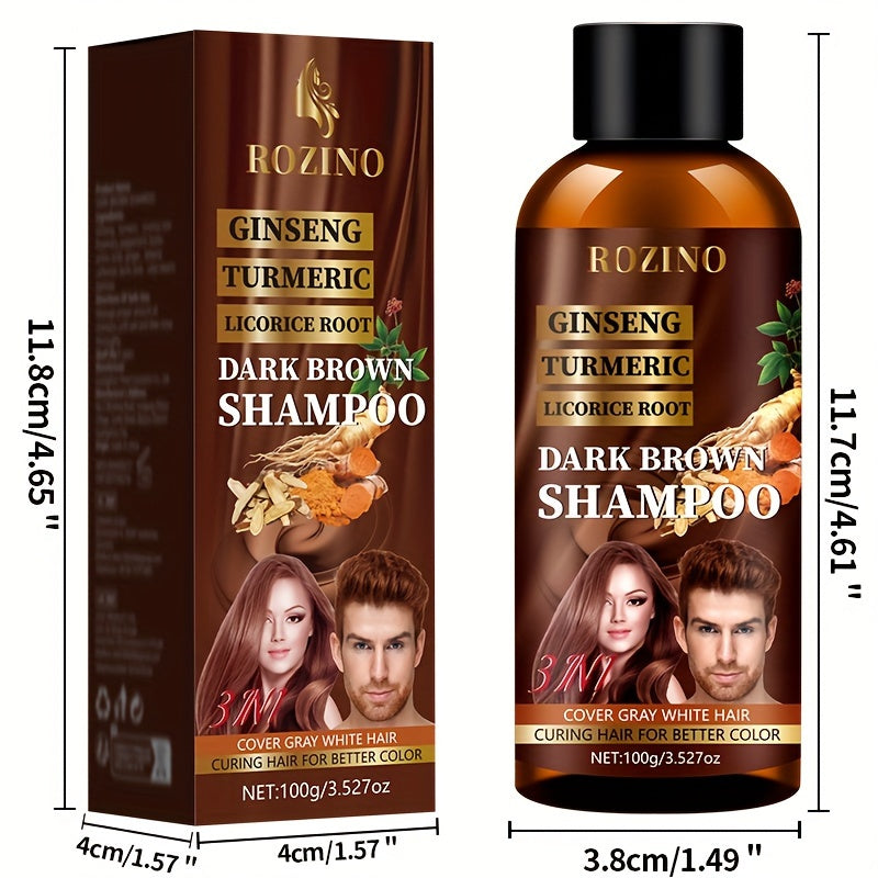 100g Ginseng Shampoo With Turmeric And Licorice Roots, Deep Cleansing, Refreshing And Oil Controlling, Caring For Healthy Hair, Moisturizing And Silky