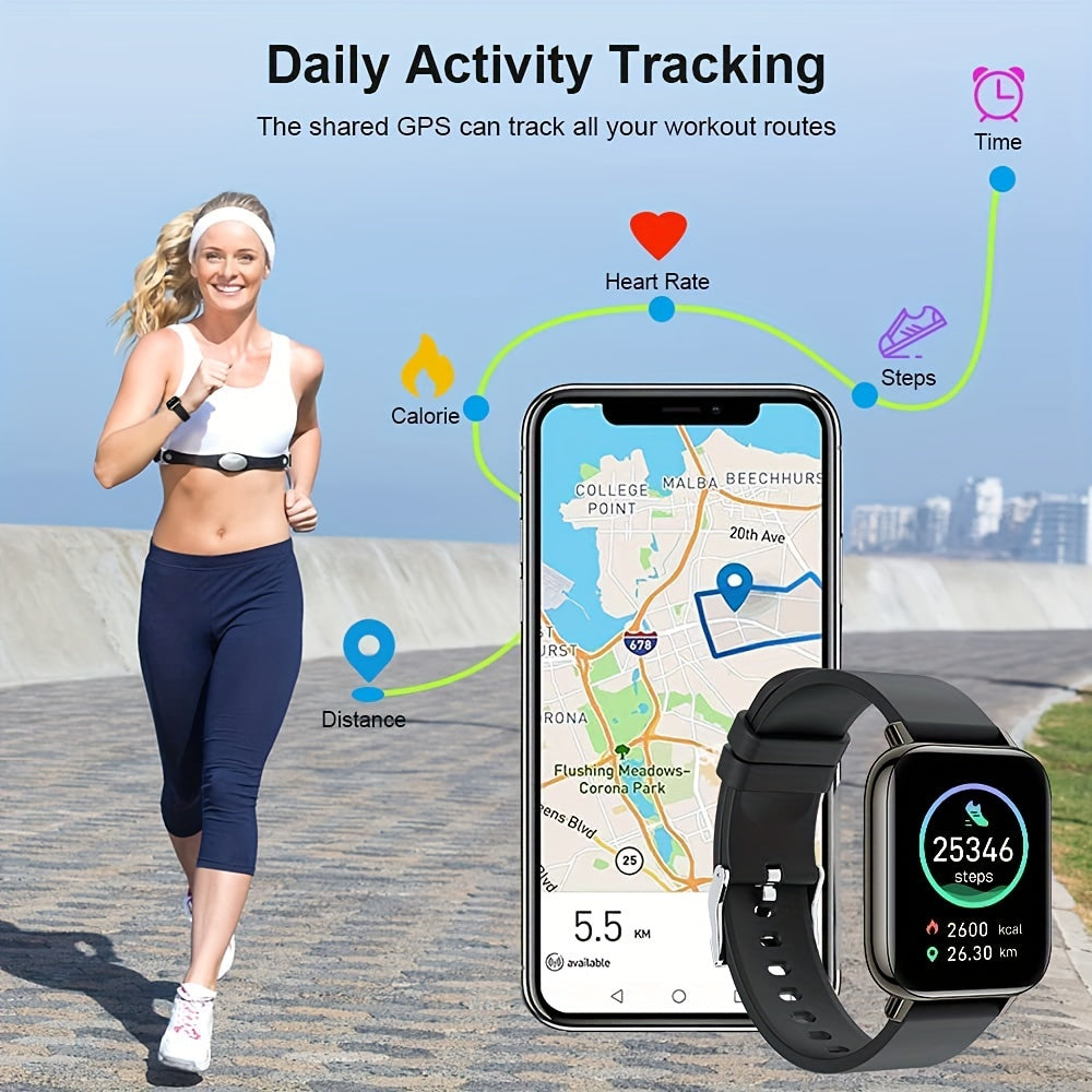 P32 smartwatch, female and male fitness activity tracker, smartwatch with multiple sports modes, suitable for Android/iOS smartphone