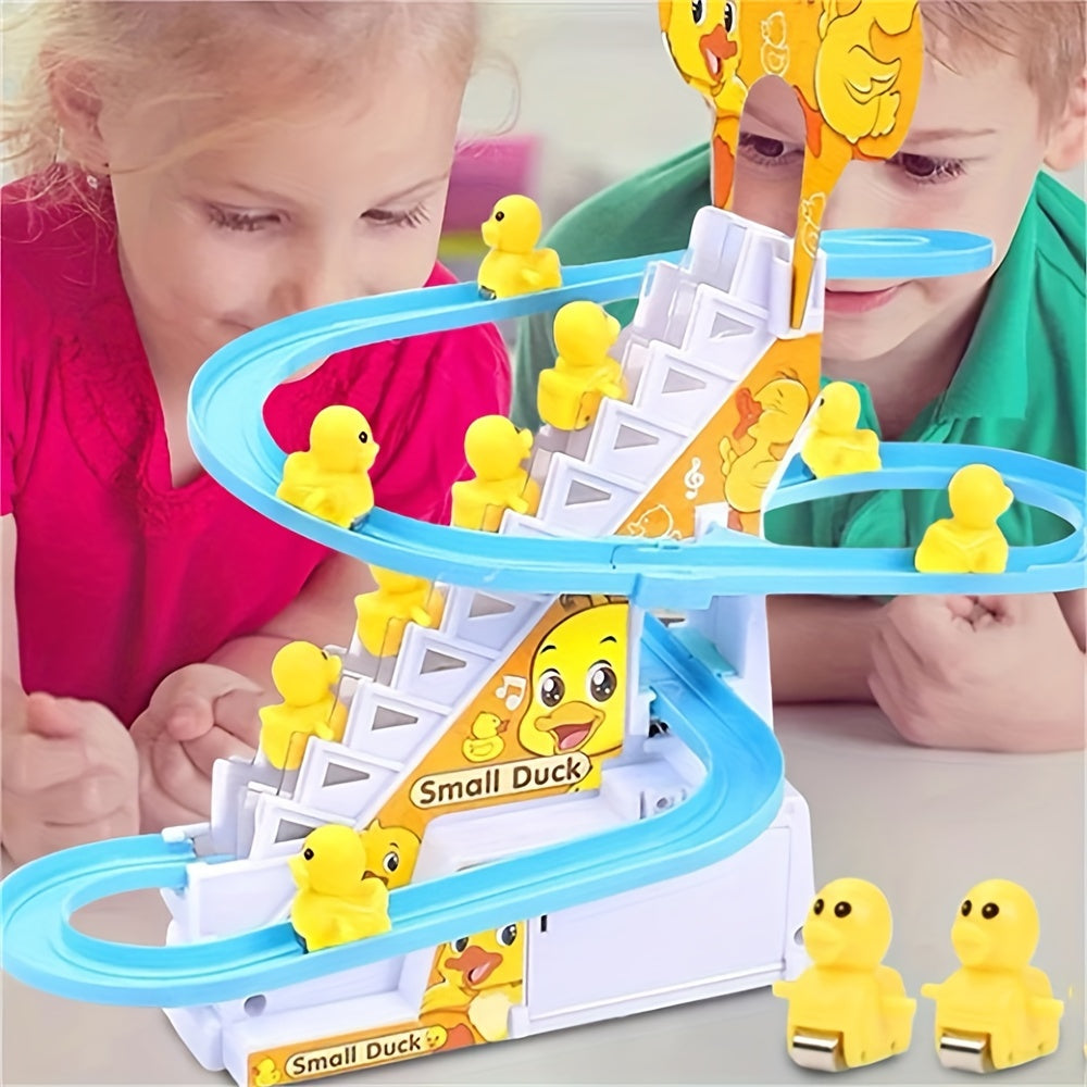 Jiajchuf Ducklings Stair Climbing Organizer - Battery Operated, 36V & Under, No Battery Included, Electronic Toy For Birthday, Holiday, Halloween, Christmas Gifts