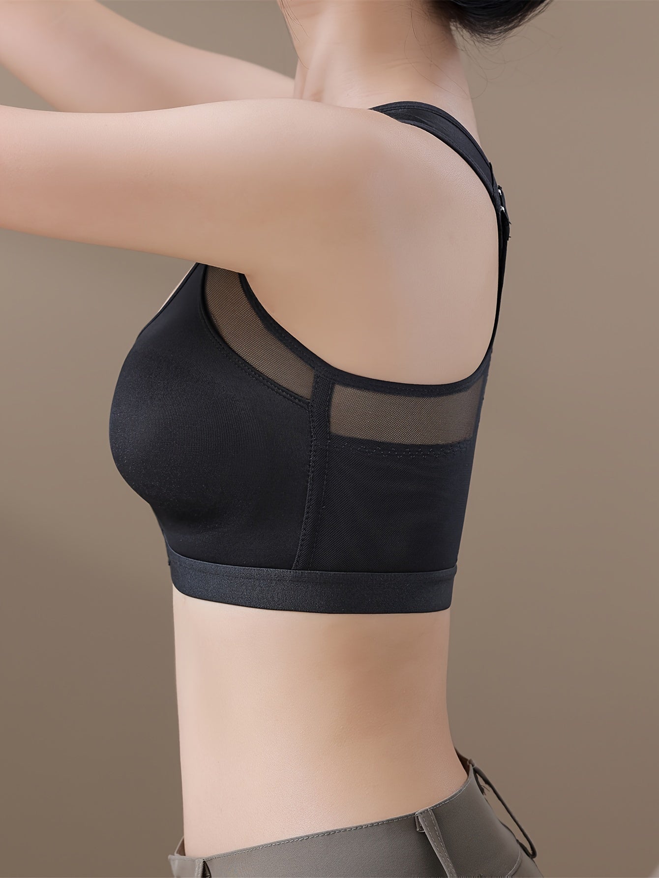 Comfy Sports Bra - Easy-On Front Closure, Ultra-Breathable Mesh Stitching, Adjustable Straps for Customized Fit, Exceptionally Comfy for All-Day Wear - Designed for Active Womens Lingerie & Underwear Needs