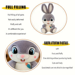 Bucktooth Rabbit Doll Plush Toy Children's Comfort Pillow Birthday Gift Holiday Gift Christmas Halloween Thanksgiving Easter Gift