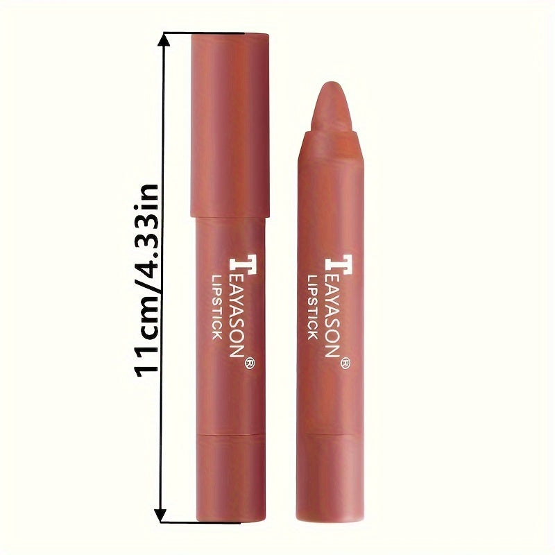 12 Shades Matte Lipstick, Long-Lasting Pigmented Lip Color, Sexy Velvet Waterproof Lip Stain, Natural Makeup Cosmetic