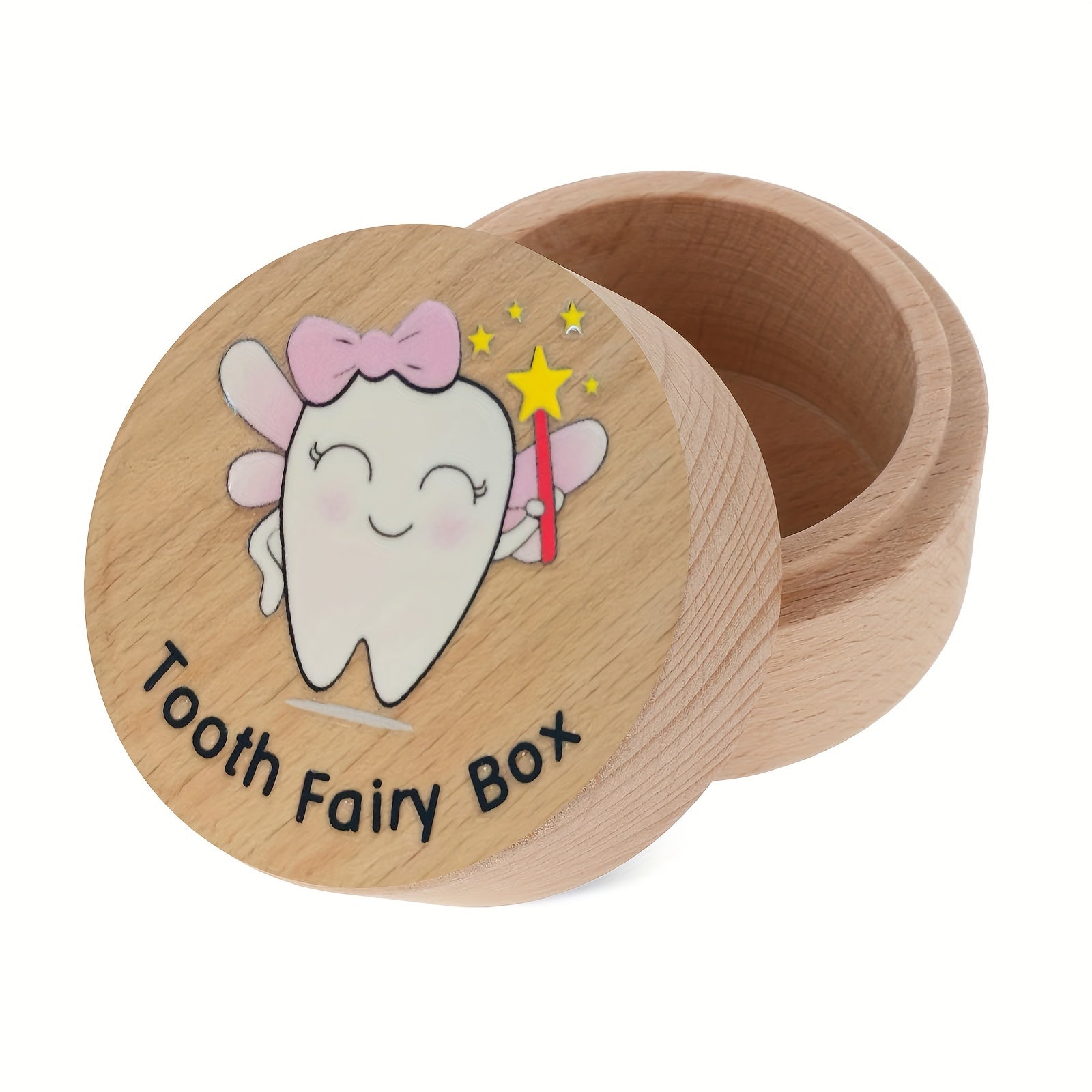 Wooden Tooth Fairy Box, Keepsake Box For Boys And Girls Falling Teeth, Perfect Gift For Boys And Girls