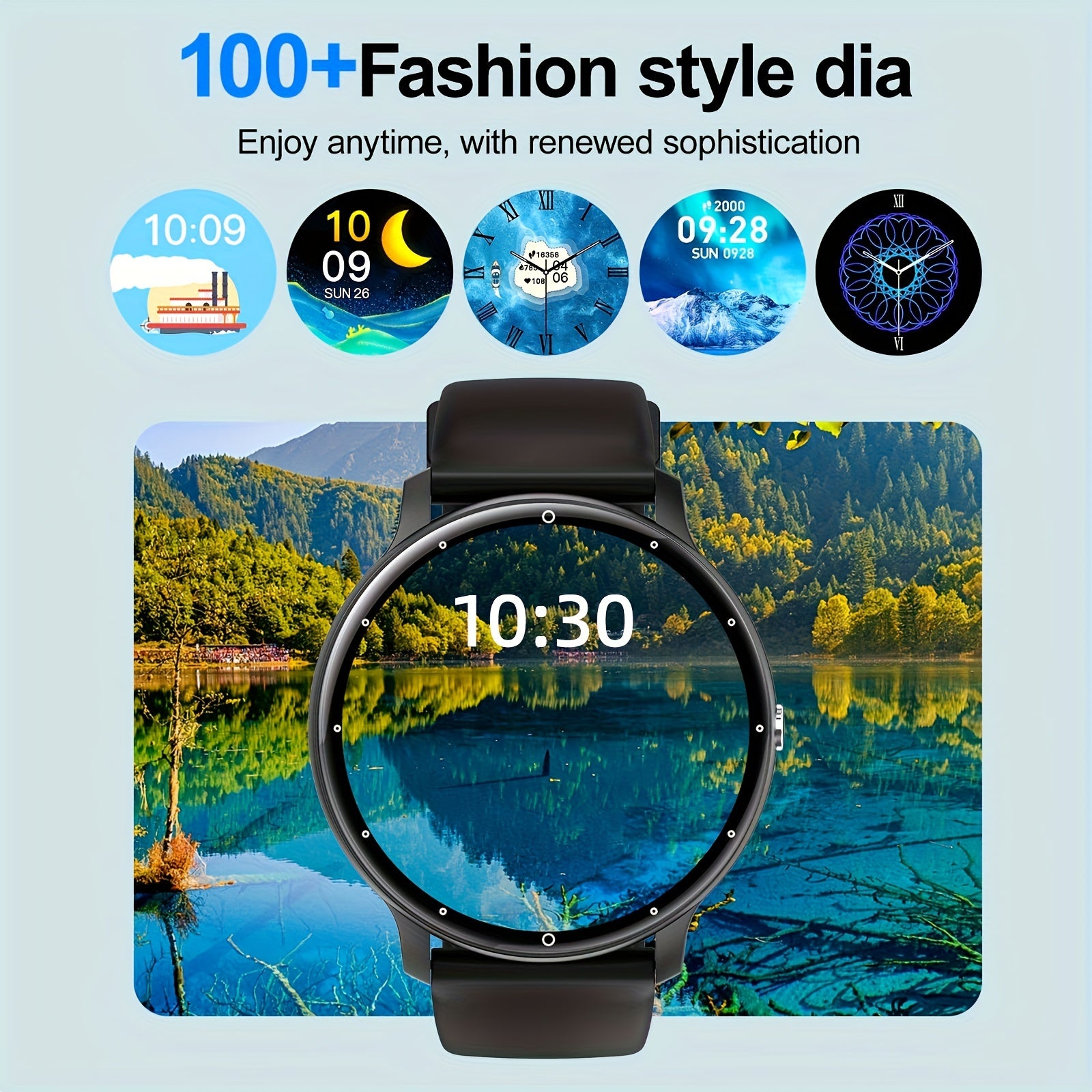 Smart Watch (Wireless Call) For Women Men, Multi Sports Modes, Camera Control, Real-Time Weather Monitoring, Sports Pedometer Watch For Android IOS