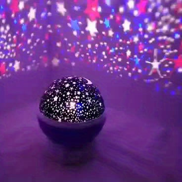 1pc 360° Rotating Star Moon Projector Night Light - 12 Color Changing Modes, USB Rechargeable, Creates Enchanting Atmosphere for Bedrooms, Parties, Perfect Birthday Gift