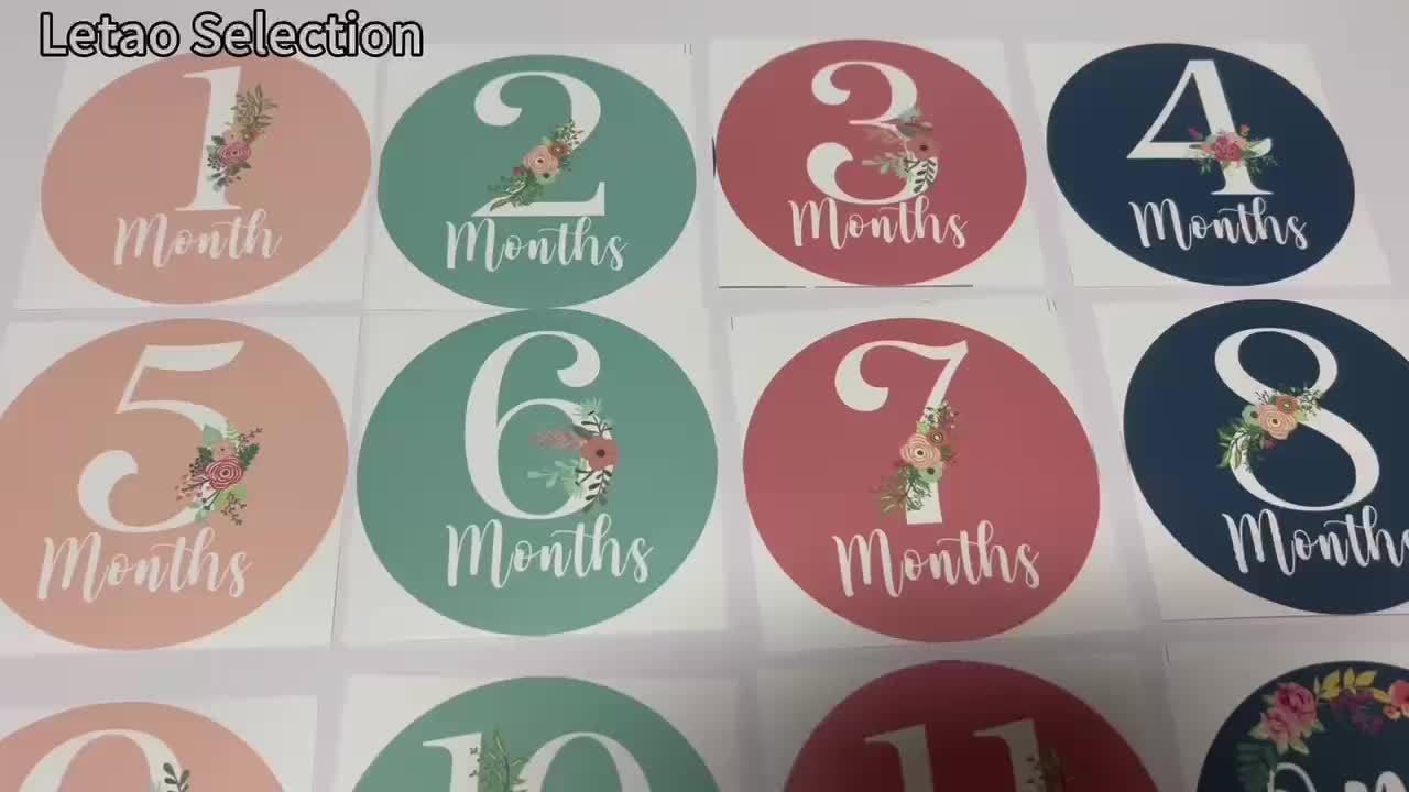 Monthly Stickers, Floral Milestone Stickers, Cute Creative Stickers, Month Stickers, Monthly Milestone Stickers, Pregnancy Growth Stickers